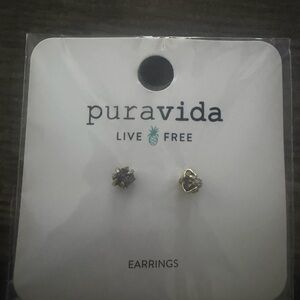 Pura Vida Gold Floral Stud Earrings